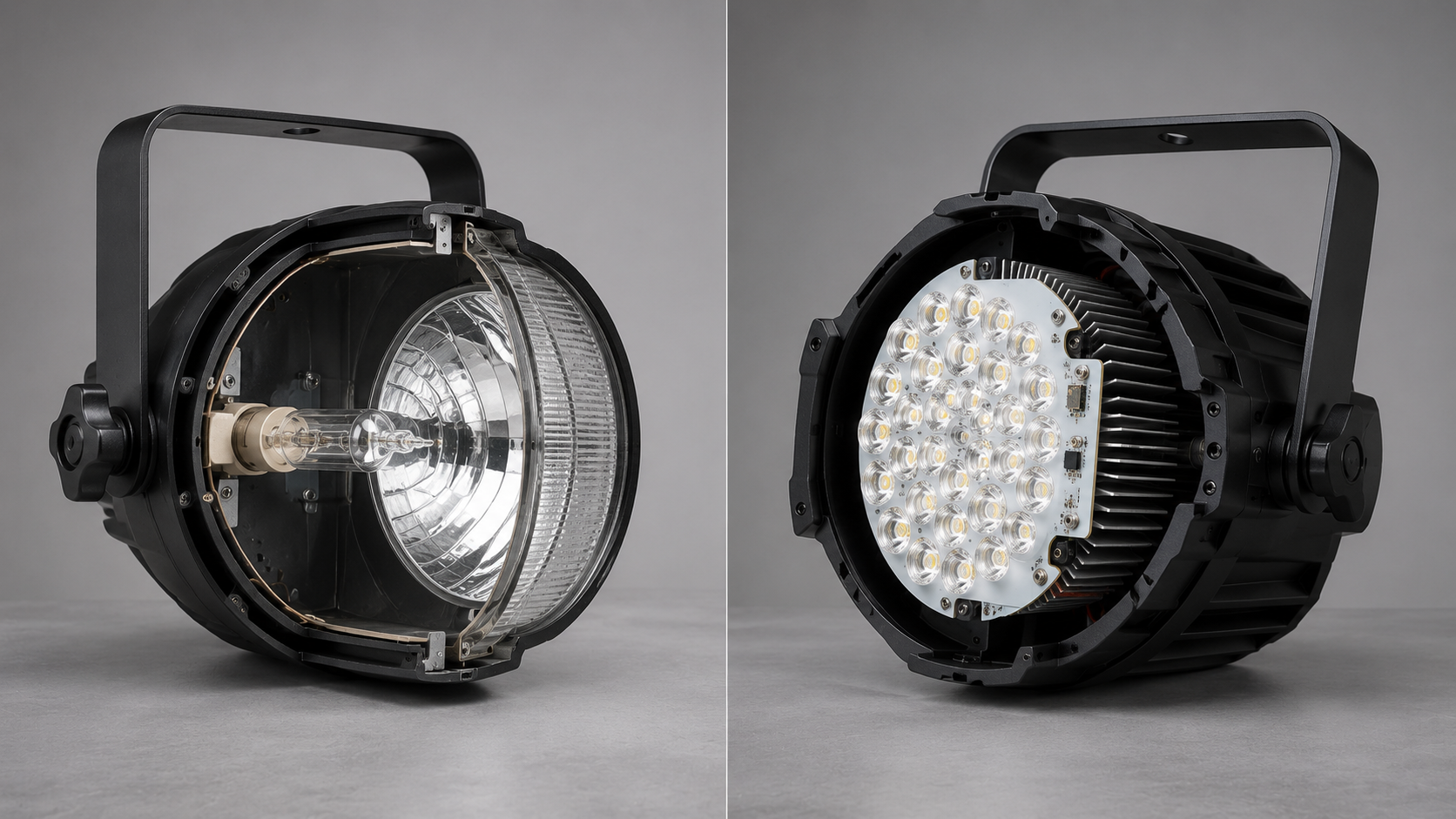 tradictional par and LED Par Par traditionnel et Par LED
